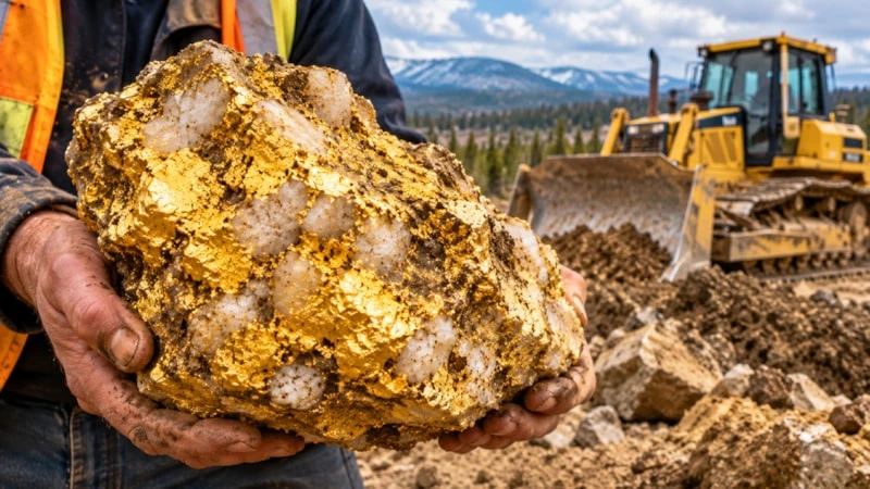 Buldozerle toprağı kazarken 9 kilo altın buldu